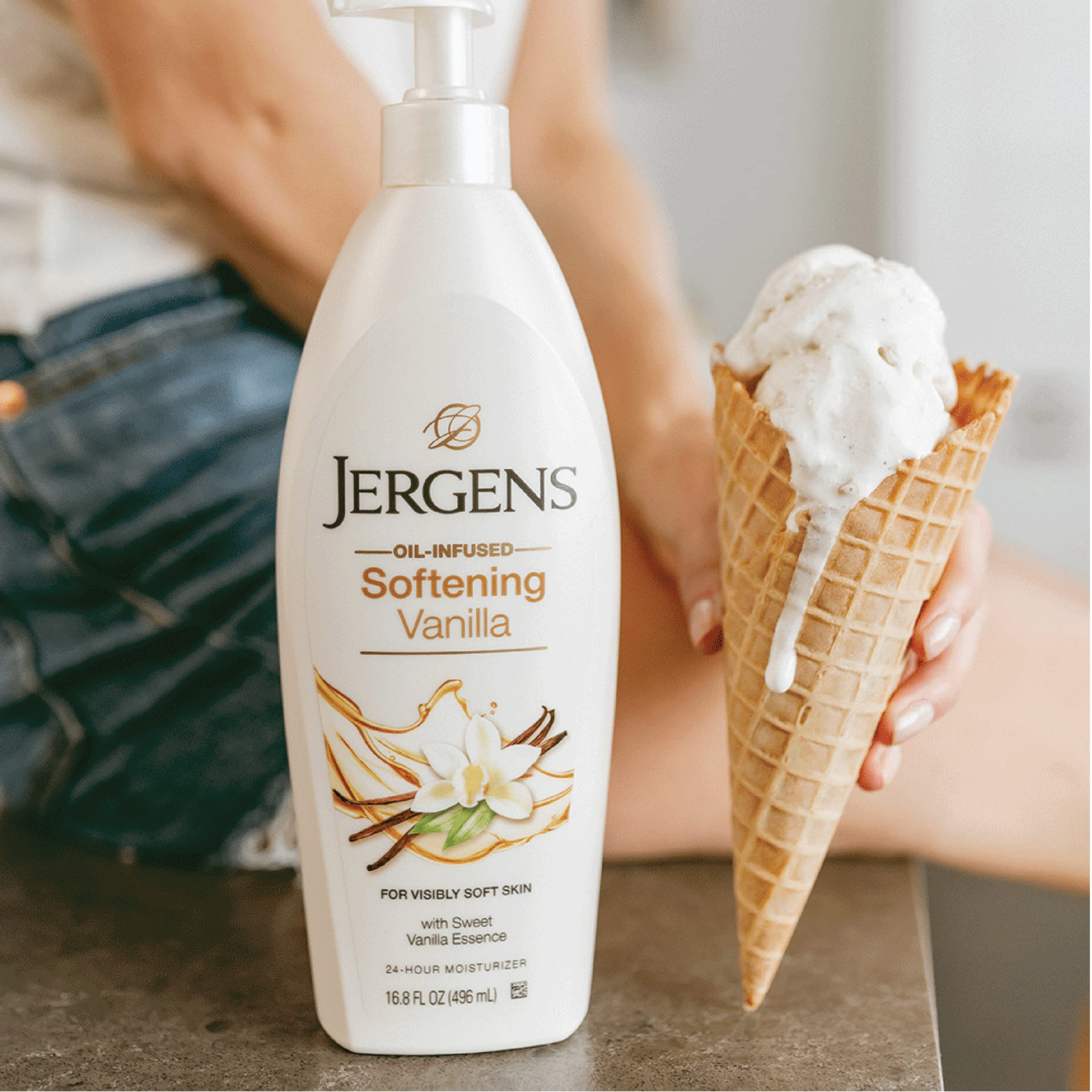 Amazon.com : Jergens Softening Vanilla Oil-Infused Moisturizer